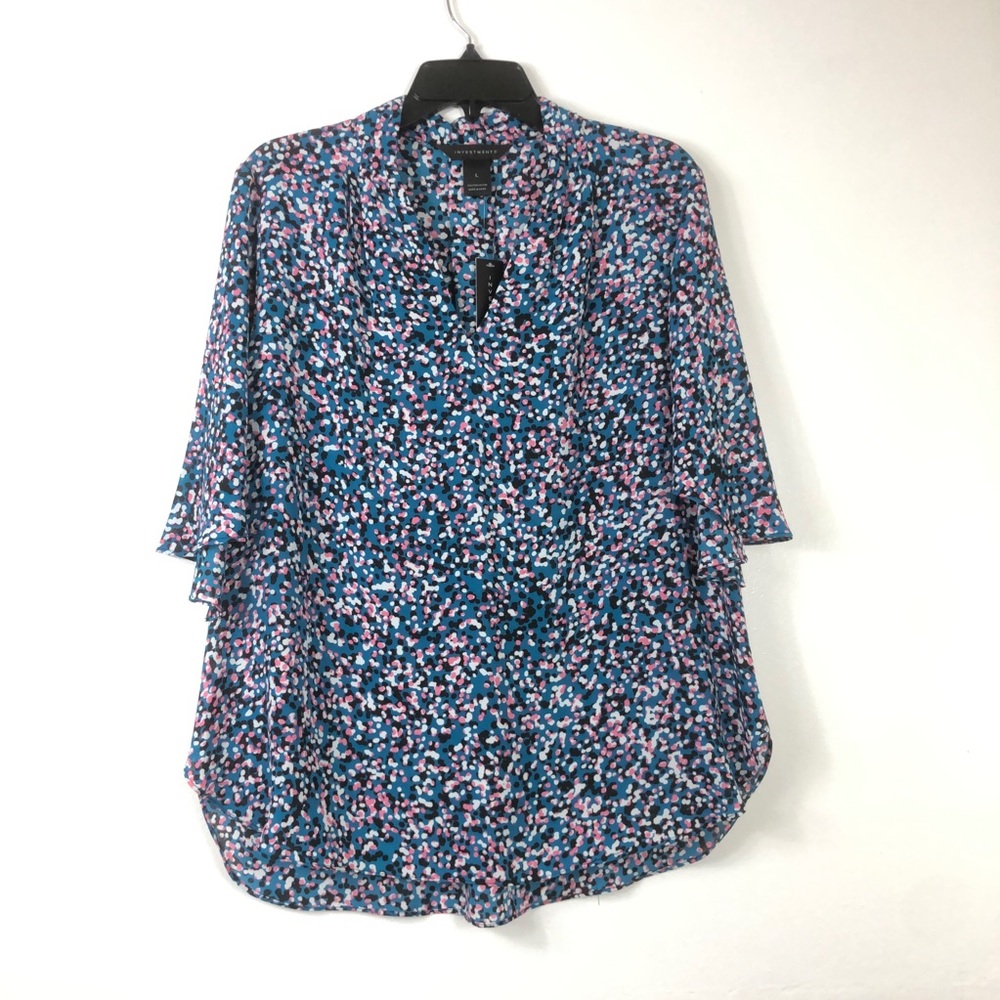 Investments Short Sleeves Blouse Size Large